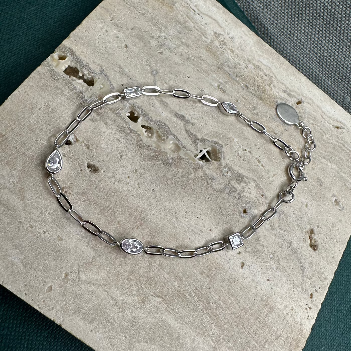 Asymmetric Gemstone Bracelet